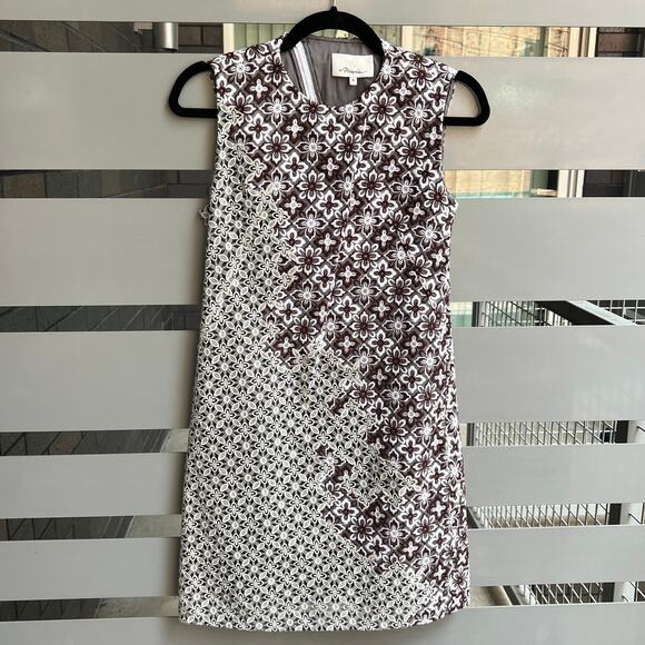 3.1 Phillip Lim Floral Jacquard Embroidered Mini Dress Size 0 - Picture 2 of 7